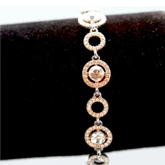 Givenchy Crystal Rose Gold 7” Flex Bracelet (still in original packaging)(NWT) - Picture 1 of 7